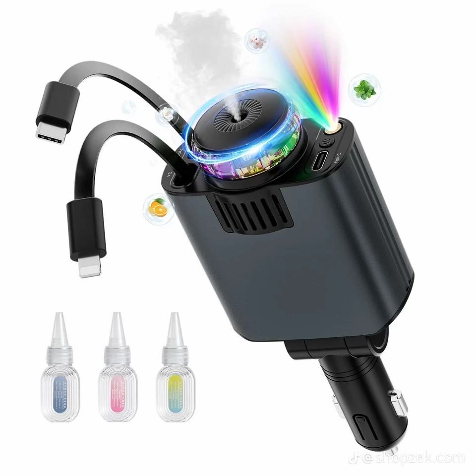 5-in-1 Car Charger with Perfume Diffuser